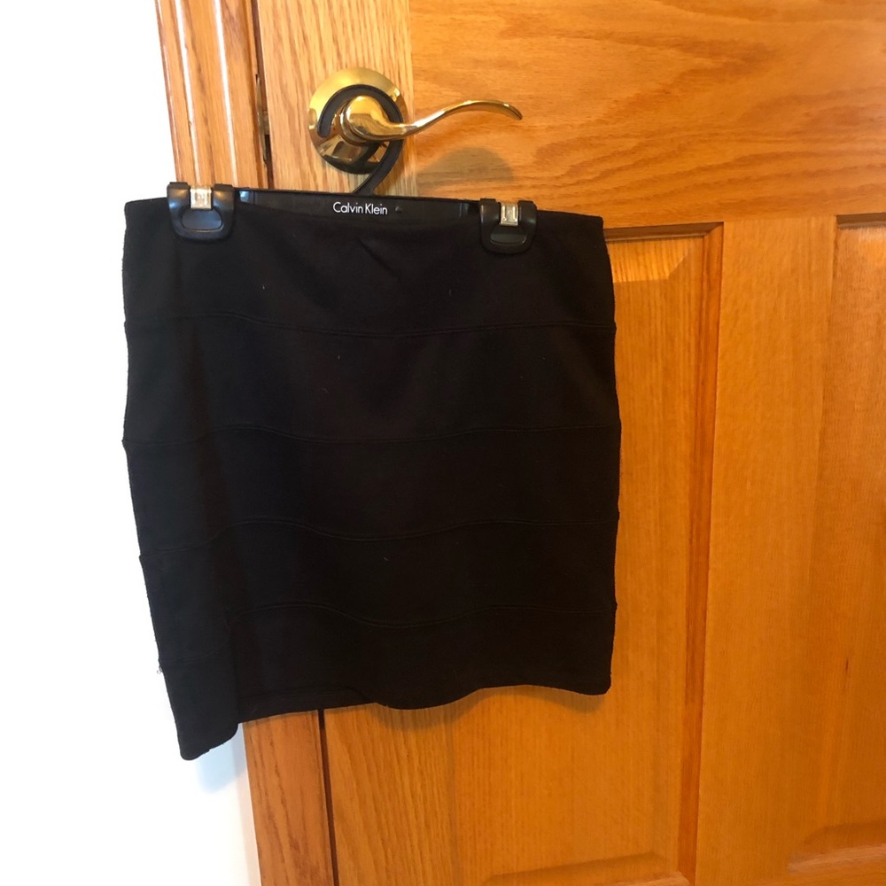 Black Pencil Mini Skirt